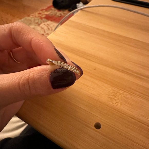 Tiffany Harmony Band Ring - Rose Gold with Diamonds (Size 5) - Picture 9 of 10